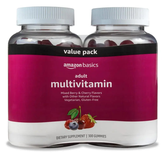 Amazon Basics Adult Multivitamin, 300 Gummies, 150-Day Supply, 150 Ct Amazon BasicsAU supplements