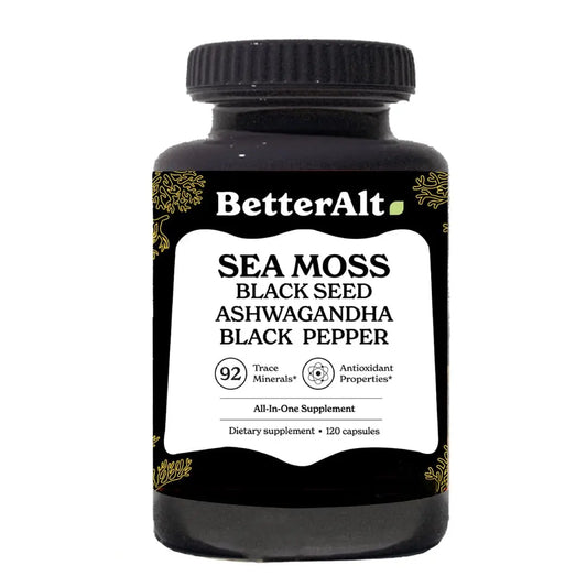 Better Alt Sea Moss Capsules- Irish Sea Moss with Black Seed Oil, Ashwagandha & Black Better AltAU supplements
