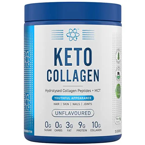 Applied Nutrition Keto Protein Powder, Hydrolysed Collagen Peptides + MCT Healthy Fats & Skin, Ketogenic & Paleo Diet Applied Nutrition uk supplements