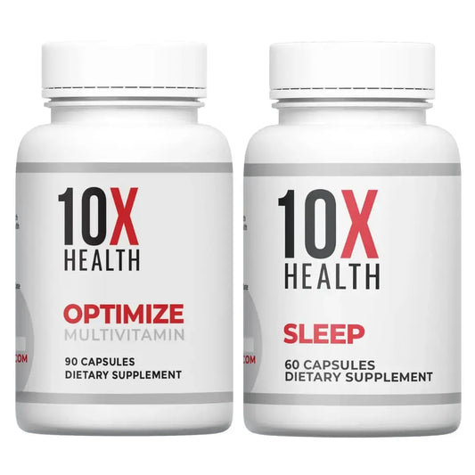 10X Health Optimize (Daily) & Sleep (PM) Bundle - Methylated Multivitamin Capsules + Magnesium, L Theanine & Melatonin 10X Health SystemAU supplements