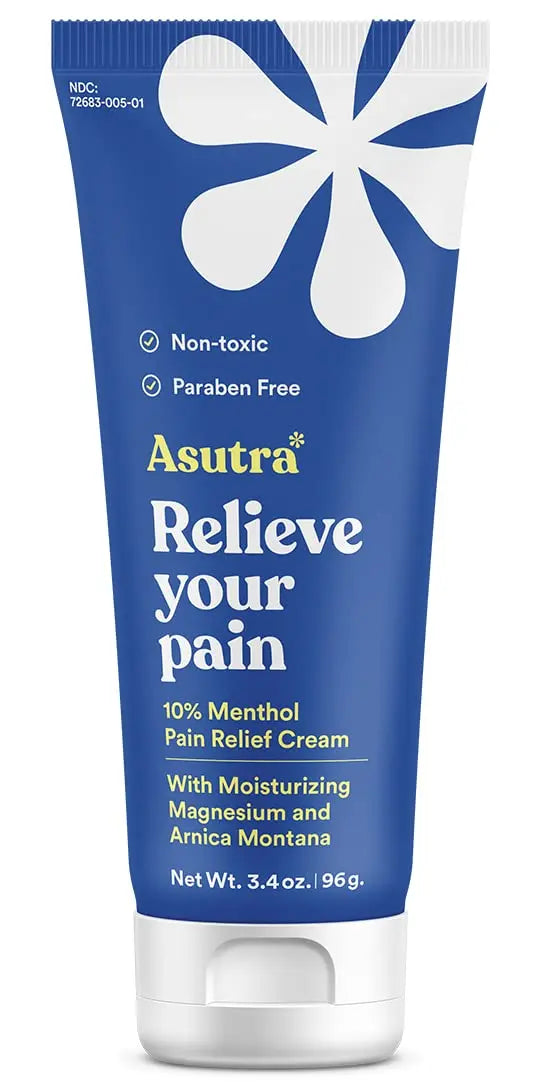 ASUTRA Muscle Pain Relief Cream, Cooling Menthol with Moisturizing Magnesium and Arnica Montana Oil, 3.4 oz ASUTRA uk supplements