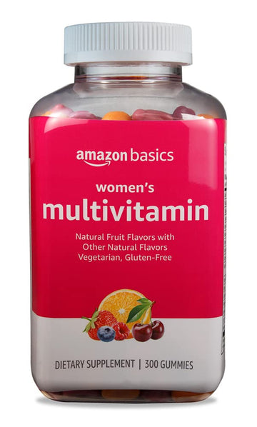 Amazon Basics Women's Multivitamin, Mixed Berry Flavor, Vegetarian & Gluten-Free, 300 Gummies Amazon Basics Au supplements