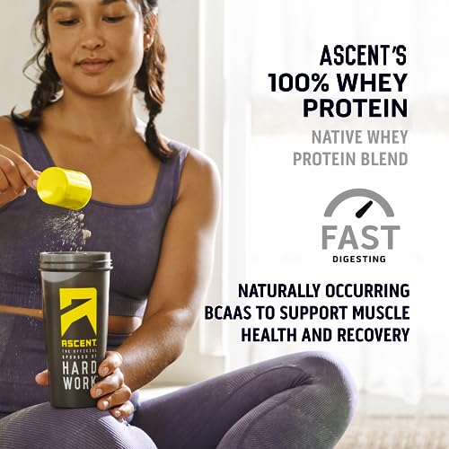 Ascent 100% Whey Protein Powder - Post Workout Whey Protein Isolate, Zero Artificial Ascent Au supplements
