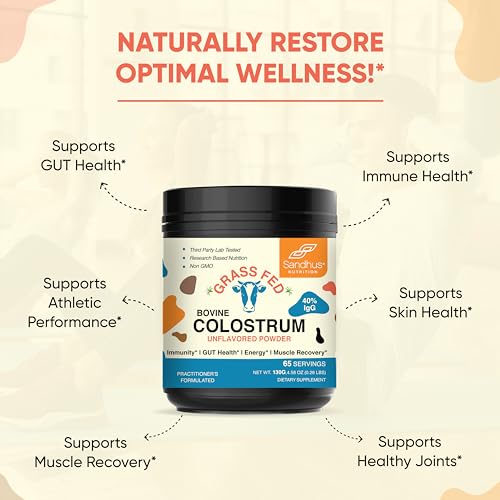 Sandhu's Pure Bovine Colostrum Powder Supplement for Humans |𝟰𝟬% 𝗜𝗴𝗚 Highly Sandhu's Au supplements