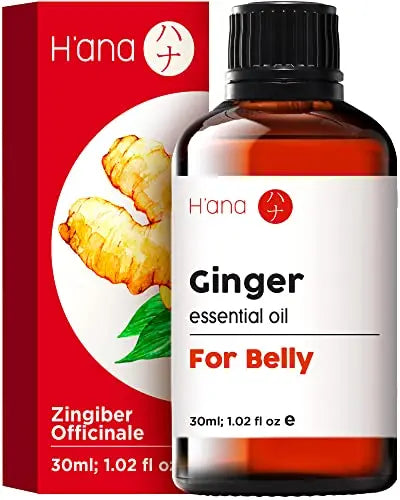 H’ana Pure Ginger Oil for Belly Fat & Pain - 100% Natural Therapeutic Grade Ginger Essentia H'ana uk supplements