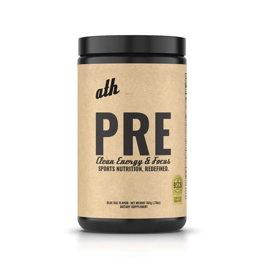 ATH PRE, Natural Plant Based Pre Workout, Low Caffeine, Low Stim, Pump, Clean Ingredients ATHAU supplements