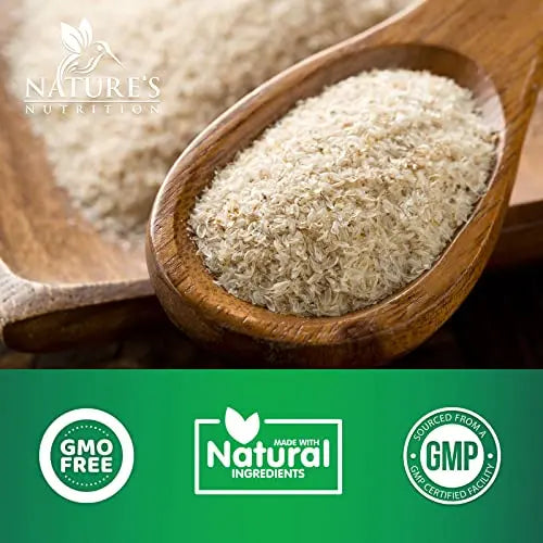 High Absorption Psyllium Husk Capsules 1450mg, Natural Soluble Fiber Supplement Non-GMO Nature's Nutrition uk supplements