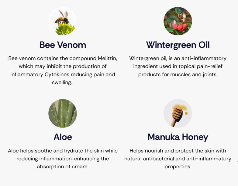 BeeReliefXL Maximum Strength Premium Joint Cream with Real USA Bee Venom, Daily Joint & Muscle Care, Fast-Acting BeeReliefXL Au supplements