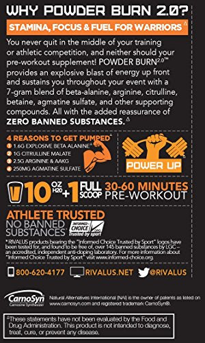Powder Burn 2.0 Orange 35 Serving,14.24 Ounce Rivalus Au supplements