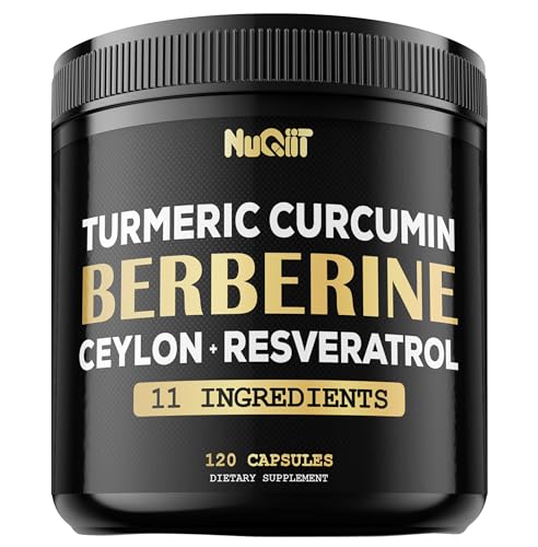 Berberine Supplement 14000mg Turmeric Curcumin 4500mg Trans-Resveratrol 4500mg NuqiitAU supplements