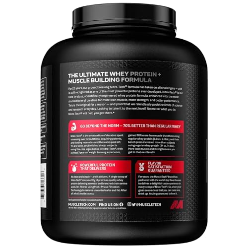 Whey Protein Powder, MuscleTech Nitro-Tech Whey Protein Isolate & Peptides, Protein MuscleTech Au supplements