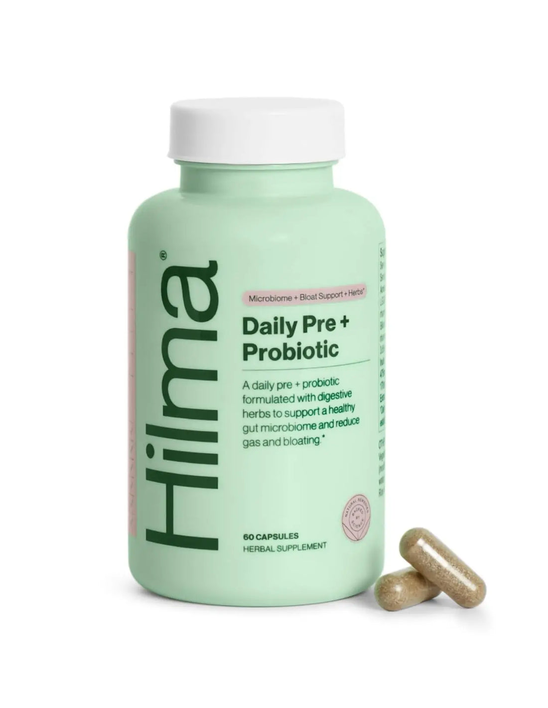 Hilma Daily Pre + Probiotic + Herbs - Support a Healthy Gut While Reducing Gas & Bloating Hilma uk supplements