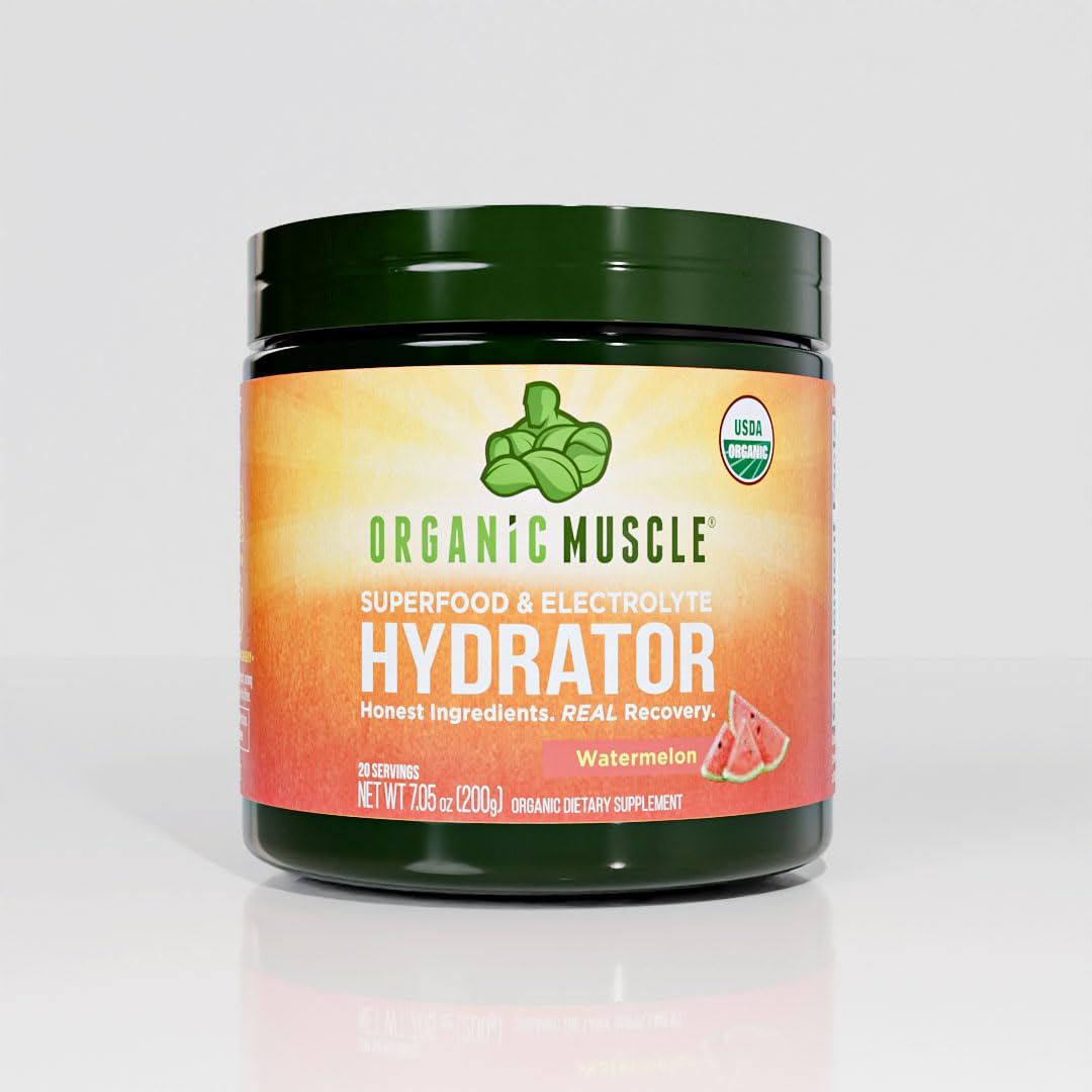 Organic Muscle Hydrator | Natural Electrolyte Powder for Peak Performance & Recovery - Watermelon Flavor, 20 Servings Organic Muscle Au supplements
