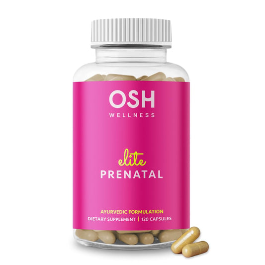 Ayurvedic Elite Prenatal Vitamins with Folate, Choline, Iron, Iodine & more | Made in USA | Optimal Bioavailability | Supports Baby's Growth and Brain Development | 30 Day Supply - OSH Wellness Freshly MomsAu supplements