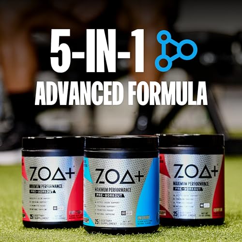 ZOA+ Pre-Workout Powder & Shaker Bottle Bundle, Fruit Punch ZOA Au supplements