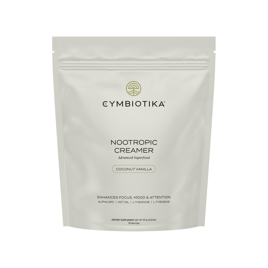 CYMBIOTIKA Nootropic Creamer – MCT Oil, Alpha GPC, L-Theanine – Keto, Vegan, Sugar-Free Coffee Creamer for Focus, Energy & Mental Clarity – Coconut Vanilla Flavor, 30 Servings CYMBIOTIKA Au supplements