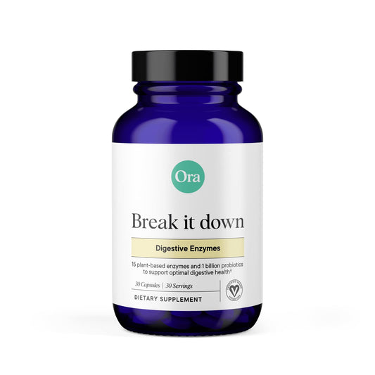 Ora Organic Multi-Enzyme Supplement - Vegan, Gluten Free Enzymes for Digestion with Probiotics for Gut Health, Bloating, Constipation and Gas Relief - 30 Easy to Swallow Capsules Ora OrganicUS supplements