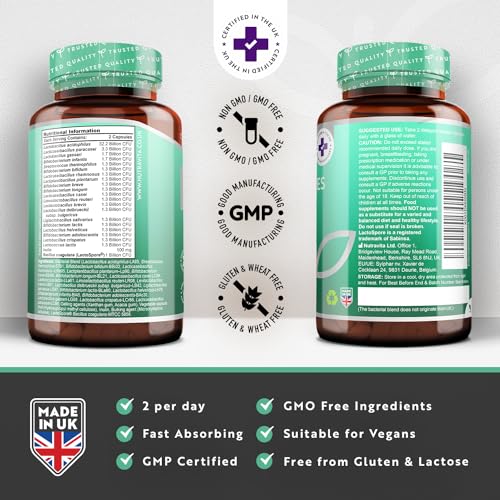 60 Billion CFU Probiotic Cultures - Scientifically Backed Lactospore® for Good Gut Flora Nutravita Au supplements