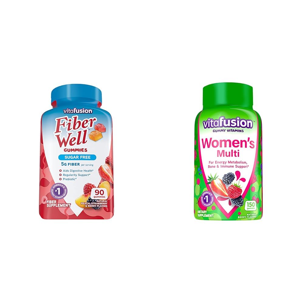 Vitafusion Fiber Well Sugar Free Fiber Supplement & Womens Multivitamin Gummies Vitafusion Au supplements