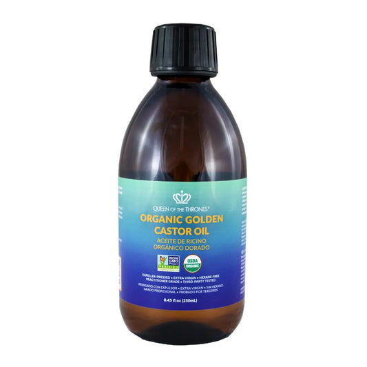 QUEEN OF THE THRONES Organic Golden Castor Oil - 8.45oz (250mL) | 100% Pure & Expeller Pressed QUEEN OF THE THRONESAU supplements