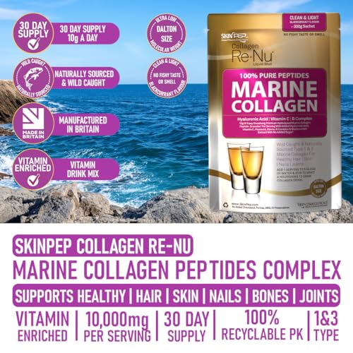 SkinPep® Collagen Re-Nu Liquid Shot Sachet 15-30 Day Supply - The Anti-Ageing Daily Collagen Drink Mix SkinPep Au supplements