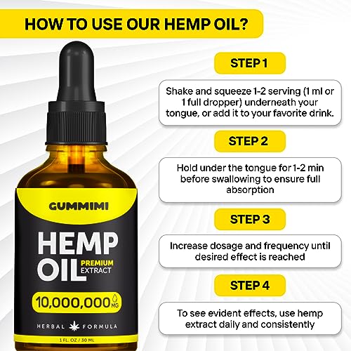 GummiMi Оrganic Hеmp Oil 10 000 000 mg - Natural Drops - Rich in Vitamins B, C, E GummiMi Au supplements