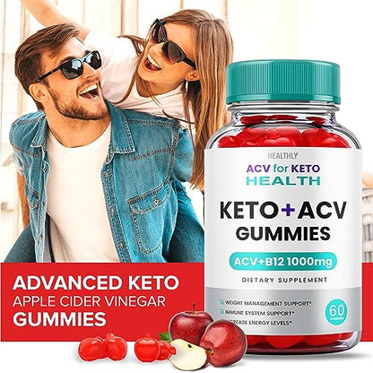 (2 Pack) Acv for Keto Health Gummies - Official Formula, Vegan - Acv for Keto Health Gummies HealthlyUS supplements