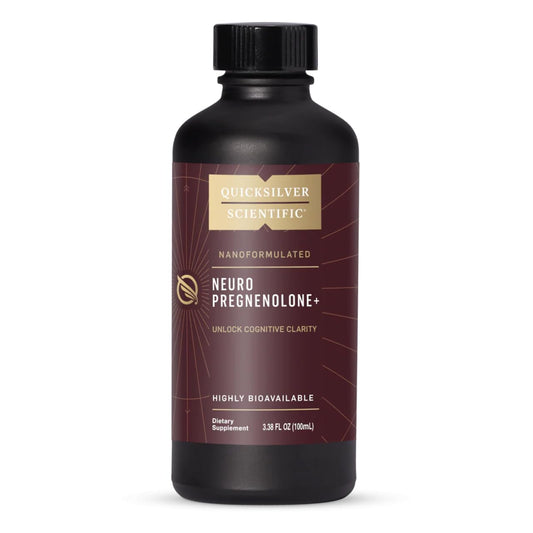 Quicksilver Scientific Neuro Pregnenolone+ - Brain Support Supplement for Neurological Health - Neuroactive Ingredients - Rapid Absorption - Vegan, Sugar-Free & Gluten-Free - 3.38 fl oz (20 Servings) Quicksilver ScientificAu supplements