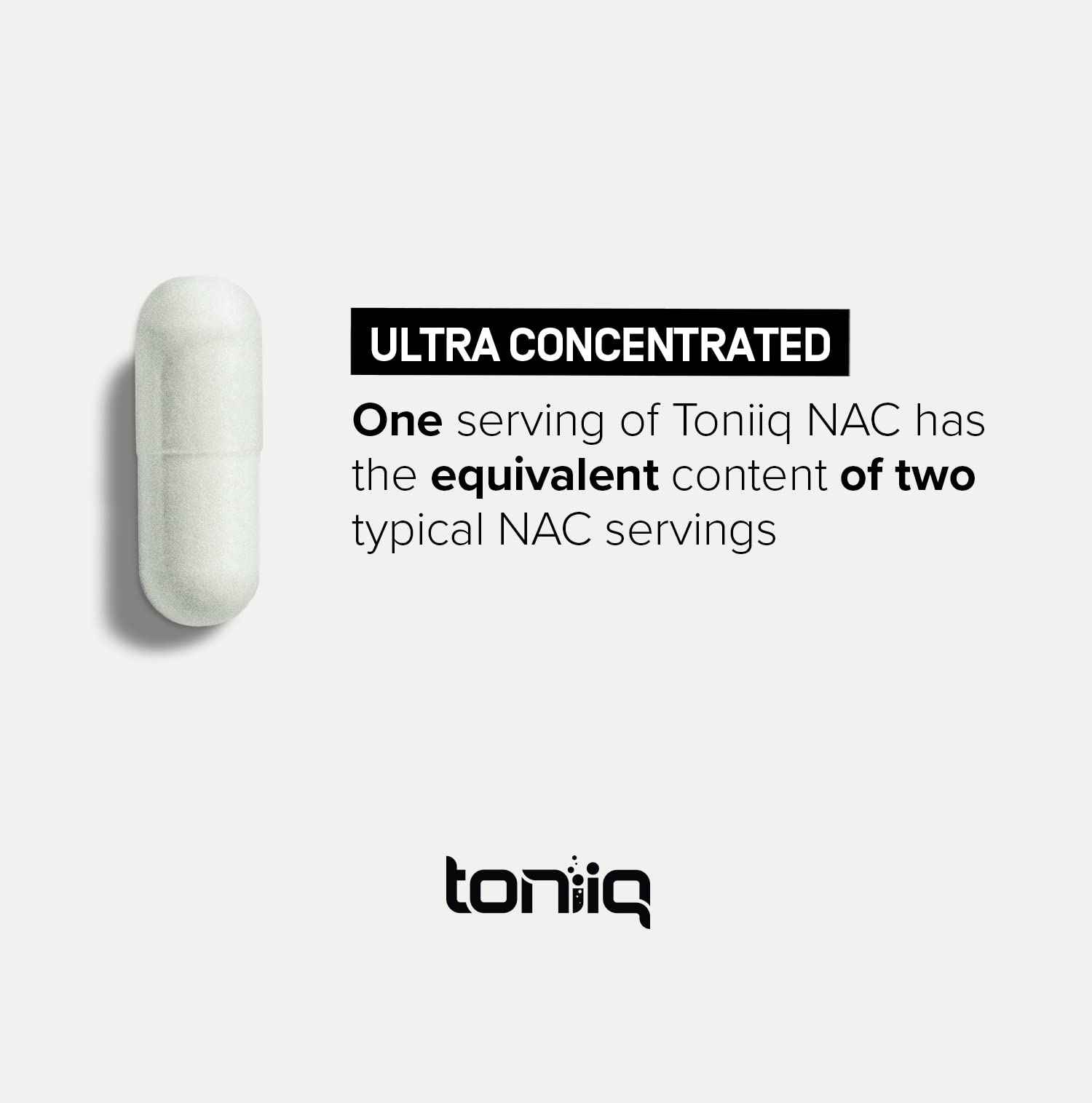 Toniiq 1300mg NAC - 4 Month Supply - Min. 98%+ Tested Purity - Ultra High Strength Toniiq Au supplements