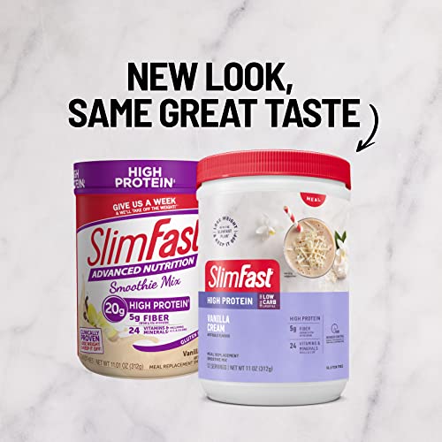 SlimFast Meal Replacement Smoothie Mix, 24 Servings, High Protein, Vanilla Cream, 20g SlimFast Au supplements