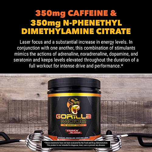 Gorilla Mode Pre Workout - Massive Pumps · Laser Focus · Energy · Power - L-Citrulline Gorilla Mind Au supplements