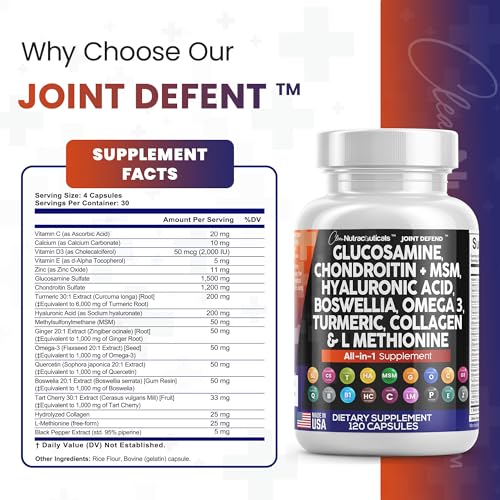 Clean Glucosamine Chondroitin MSM Turmeric Hyaluronic Acid Boswellia Clean Nutraceuticals Au supplements