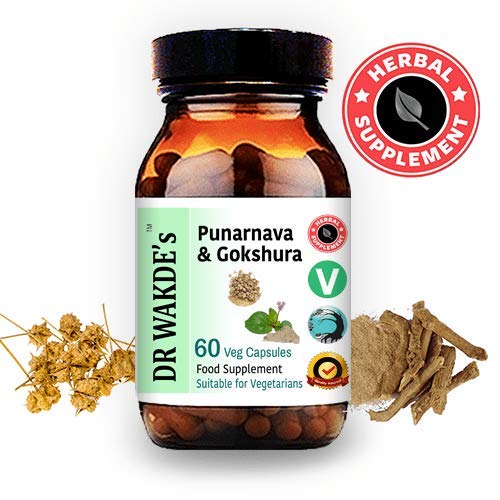 DR WAKDE's Punarnava & Gokshura Capsules (60 Veg Caps, Promotes Healthy Urinary Flush, Ayurvedic Supplement, Vegan, Herbal, All Natural, Made in UK) DR WAKDE's Au supplements