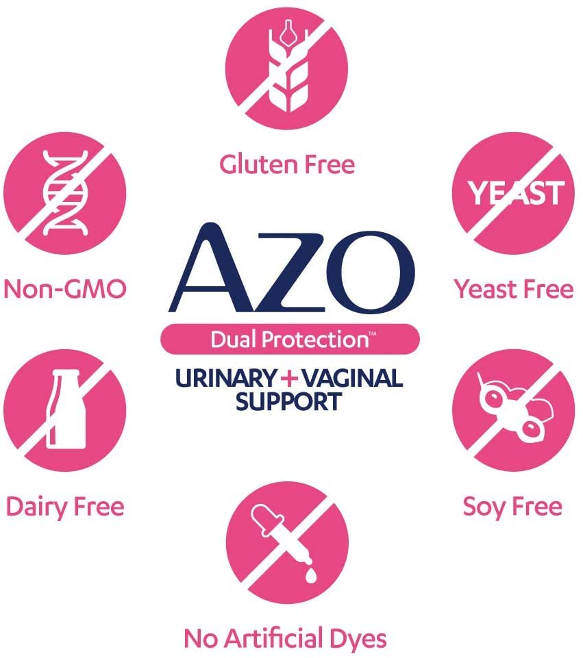 AZO Boric Acid Vaginal Suppositories, 30 Count + AZO Dual Protection, 30 Count, Urinary + Vaginal Support* AZOUS supplements
