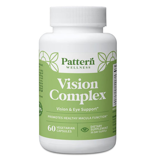 Pattern Wellness Vision Complex Supplement – Daily Eye & Visual Function Support – Herbal Extract & Vitamin Blend – 60 Vegan Capsules Pattern WellnessAu supplements