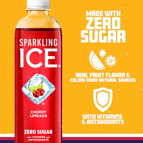 Sparkling Ice, Cherry Limeade Sparkling Water, Zero Sugar Flavored Water, with Vitamins Sparkling ICE Au supplements