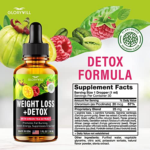 Weight Loss Drops Natural Detox Made in USA - Diet Drops for Fat Loss - Effective Appetite FQQF Au supplements