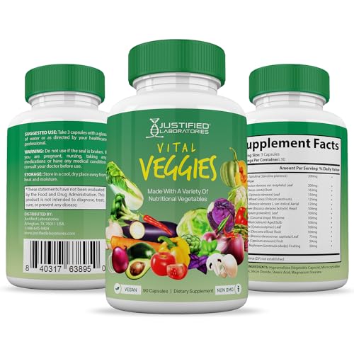 (4 Pack) Vital Fruits and Veggies Supplement Whole Food Red & Green Superfoods Justified Laboratories Au supplements