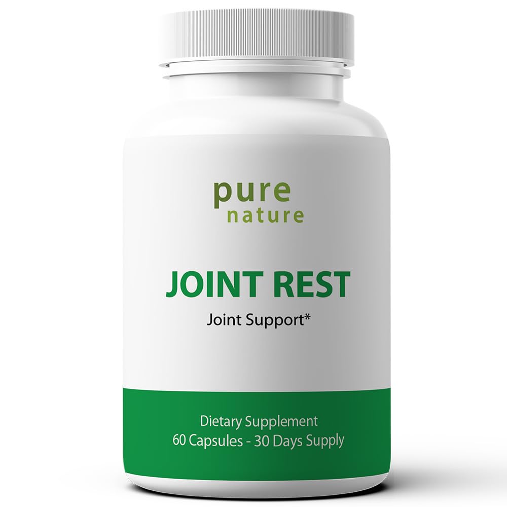 PureNature Joint Rest - Joint Support Supplement with Glucosamine, Chondroitin, Boswellia, MSM, Turmeric, Bromelain, – 60 Capsules PureNature Plus Au supplements