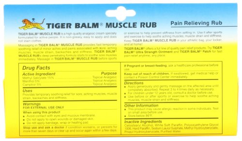 Tiger Muscle Rub Topical Analgesic Cream 2 Ounces (57 g) (Pack of 4) Tiger Balm Au supplements