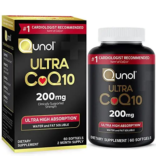 Qunol CoQ10 200mg Softgels, Ultra CoQ10 - Ultra High Absorption Coenzyme Q10 Supplem QunolAU supplements