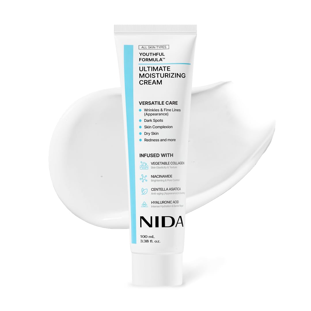 NIDA Youthful Formula™ Ultimate Moisturizing Cream | Centella Asiatica, Niacinamide, Hyaluronic Acid, Collagen | Wrinkles, Fine Lines NIDAUS supplements