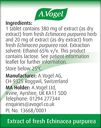A.Vogel Echinaforce Echinacea Tablets | Relieves Cold & Flu Symptoms by Strengthening A.VogelUS supplements