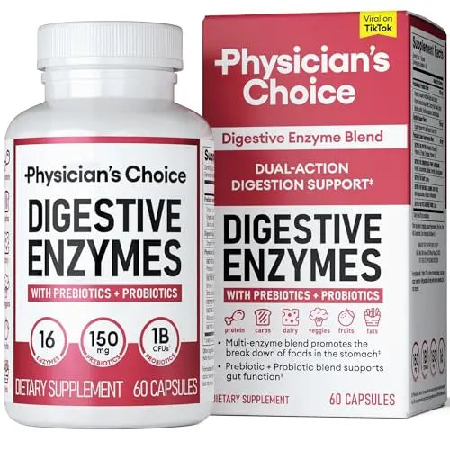 Physician's CHOICE Digestive Enzymes - Multi Enzymes, Organic Prebiotics & Probiotics Physician's CHOICEAU supplements