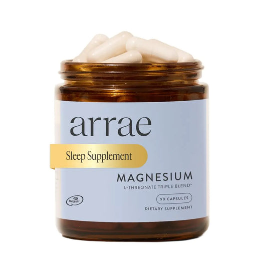 Arrae Magnesium Supplement, Magnesium Glycinate, Citrate & L-threonate, 250 mg, Support Mood, Sleep, Nerves, and Muscles,90 Capsules ArraeAU supplements