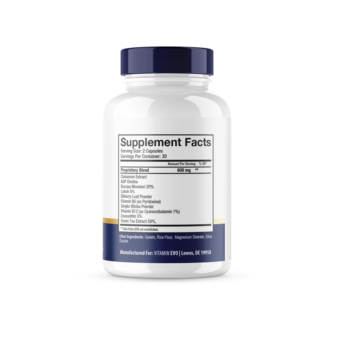 (2 Pack) Brain Defender Capsules, Official Brain Defender Support Supplement Pills, Brain Defender Cognitive Health Memory Advanced Formula, Braindefender Brain Support 2 Month Supply (120 Capsules) Vitamin EvoAu supplements