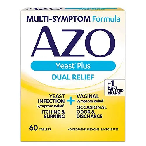 AZO Yeast Plus Tablets 60 ea (Pack of 12) AZO uk supplements