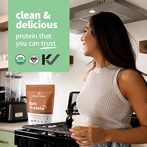 Sprout Living Epic Protein, Plant Based Protein & Superfoods Powder, Chocolate Maca Sprout Living Au supplements
