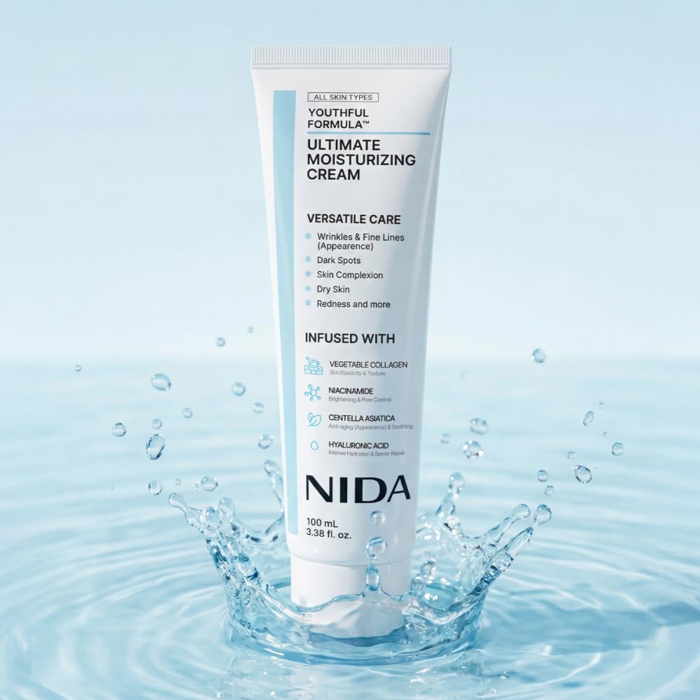 NIDA Youthful Formula™ Ultimate Moisturizing Cream | Centella Asiatica, Niacinamide, Hyaluronic Acid, Collagen | Wrinkles, Fine Lines NIDAUS supplements